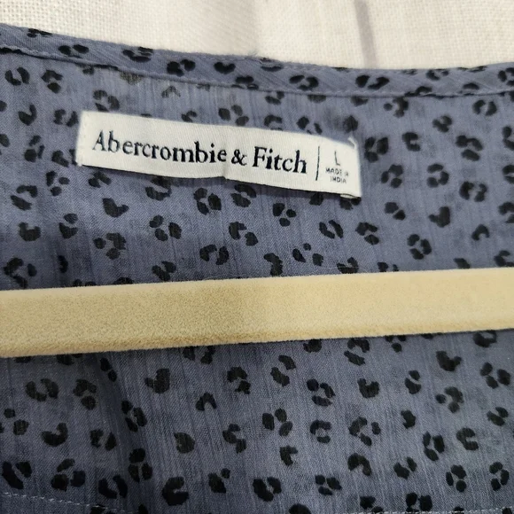 Abercrombie and Fitch Bodysuit Sheer Blue Cheetah Print - Picture 4 of 5